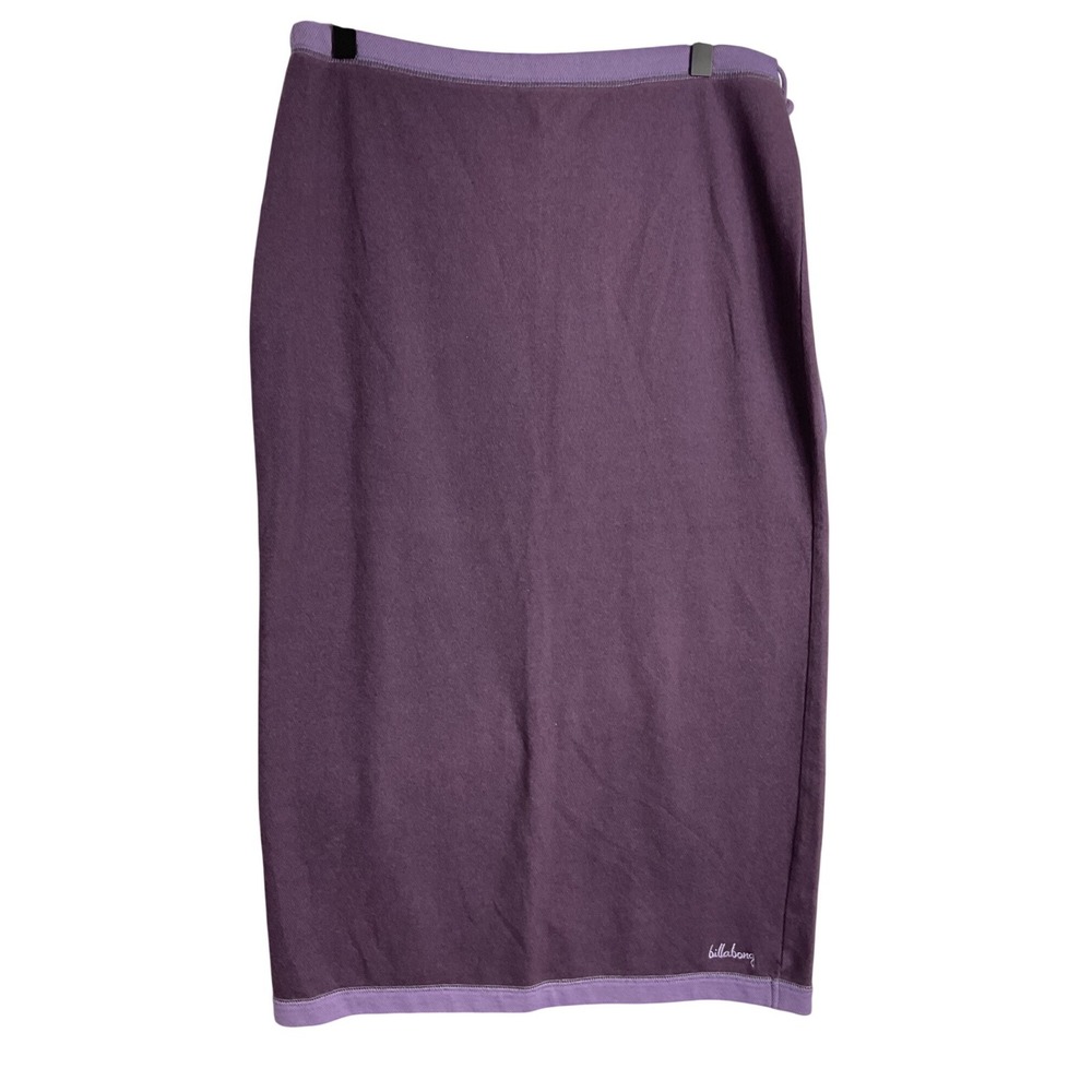 Billabong vintage Purple Midi Skirt Size Small Mesh Trim Drawstring USA surf y2k